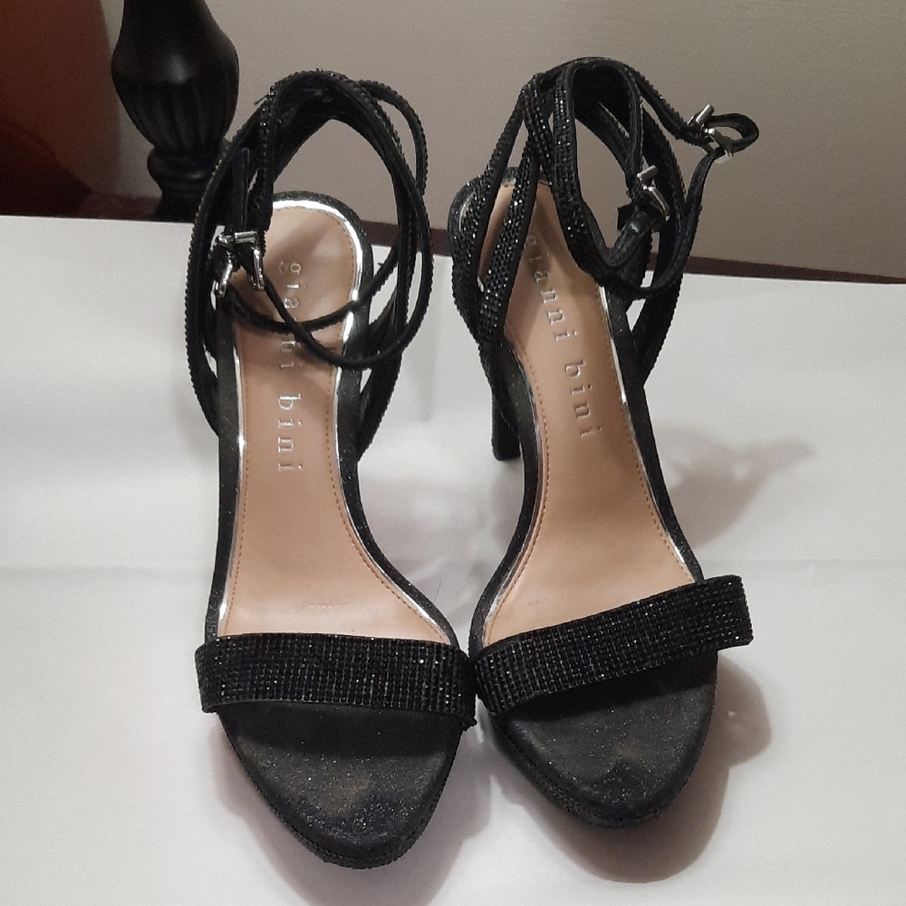 Gianni Bini Black Beaded Heels